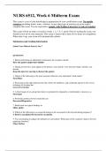 NURS&lowbar;6512&lowbar;&lowbar;WEEK&lowbar;6&lowbar;MIDTERM&lowbar;EXAM&lowbar;QUIZ&lowbar;&lowbar;CORRECT Latest Review 2023 Practice Questions and Answers&comma; 100&percnt; Correct with Explanations&comma; Highly Recommended&comma; Download to Score A&plus;