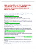 HESI PHARMACOLOGY EXIT RN EXAM 2023-2024 ACTUAL EXAM QUESTIONS AND CORRECT DETAILED ANSWERS GRADED A&plus;&vert;&vert;BRAND NEW&excl;&excl; 