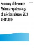Summary of the course Molecular epidemiology of infectious diseases 2023 UP TO DATE