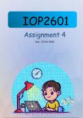 IOP2601_ASSESSMENT 4 SEMESTER 2 Answers & Guide 