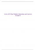 AAAe ACE Ops Module 2 Questions and Answers Graded A