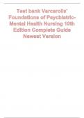Test bank Varcarolis' Foundations of Psychiatric- Mental Health Nursing 10th Edition Complete Guide Newest Version 