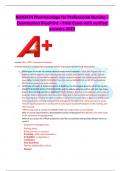 NUR2474 Pharmacology for Professional Nursing &ndash; Examination BluePrint &ndash; Final Exam-with verified answers-2023