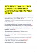 SCSC 302 LATEST REAL EXAM QUESTIONS AND CORRECT ANSWERS (VERIFIED ANSWERS) |AGRADE