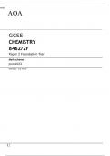 AQA GCSE CHEMISTRY 8462/2F Paper 2 Foundation Tier Mark scheme June 2023