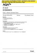 AQA A-level ECONOMICS Paper 1 Markets and Market Failure 7136/1 May 2023 Questions Paper