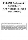 PVL3702 Assignment 1 &lpar;COMPLETE ANSWERS&rpar; Semester 2 2023 &lpar;698664&rpar; 