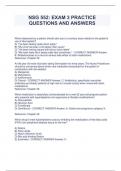 NSG 552&colon; EXAM 3 PRACTICE  QUESTIONS AND ANSWERS