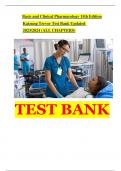TESTBANKS FOR Basic and Clinical Pharmacology (14th AND 15TH Editions ) Katzung Trevor package deal