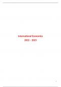 Samenvatting "international economics", met handboek, 3e bach