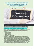 ATI NURSING INFORMATICS UPDATED 2023 -2024 _QUESTIONS WITH COMPLETE SOLUTIONS