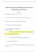 NAPSRx Final Exam 2021 _NAPSR Final Exam (160 Q & A) _Verified Answers, 100% Correct