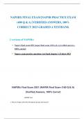 NAPSRX FINAL EXAM _NAPSR PRACTICE EXAM (400 Q & A) _VERIFIED ANSWERS, 100% CORRECT 2023