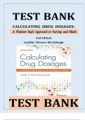 TEST BANK CALCULATING DRUG DOSAGES: A PATIENT-SAFE APPROACH TO NURSING AND MATH 2ND EDITION BY CASTILLO, WERNER-MCCULLOUGH ISBN |COMPLETE TEST BANK |Guide A+.