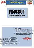 FIN4801 Assignment 5 (DETAILED ANSWERS) Semester 2 2023 
