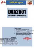 DVA2601 Assignment 5 (DETAILED ANSWERS) Semester 2 2023