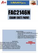 FAC2146N October Exam Assignment 2023 WITH detailed Answers for DISTINCTION!!  
