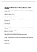 Infection Control Exam Questions & Answers Latest Updated 