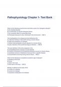 Test bank Pathophysiology The Biologic Basis for Disease in Adults and Children 8th Edition Test Bank - Chapter 1 Questions and Answers (A+ GRADED)