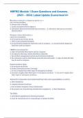 HMFRO Module 1 Exam Questions and Correct Answers &lpar;2023 &ndash; 2024&rpar; Latest Update Guaranteed A&plus; 