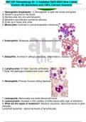 BIO 231 Hematology Dr. Li Updated 2023-2024 New Latest  Version All Questions and 100% Correct Answers