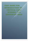 TEST BANK FOR INTRODUCTION TO CRITICAL CARE NURSING 7THEDITION BY SOLE.pdf
