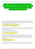 2022 - 2023 Hesi Psych Mental Health Exit Exam &lpar;V1&comma; V2&comma; V3&rpar; &lpar;TB&rpar; Study Guide Brand New Questions &Correct Answers Latest Update Already Graded  A&plus;