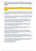 ATI Learning System RN Pharmacology Quiz