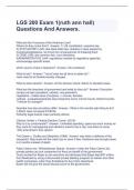 LGS 200 Exam 1(ruth ann hall) Questions And Answers.