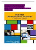 BUSINESS COMMUNICATION ESSENTIALS 7TH EDITION BY COURTLAND L.BOVEE JOHN V.THILL TEST BANK