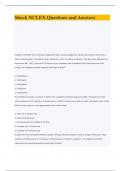 Shock NCLEX Questions and Answers 