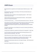 CNPR Exam Prep Questions With Answers 