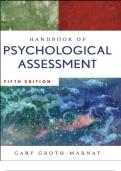 Handbookof Psychological Assessment 5TH Edition