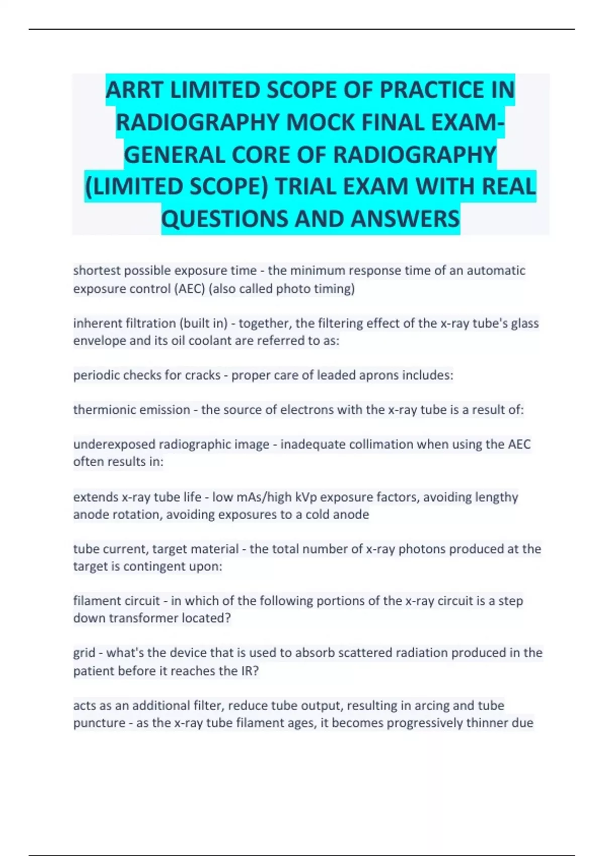 thumbnail image 2 of Limited Scope Of Practice In Radiography Exam Secrets Study Guide – Mometrix Test Prep 2 of 5