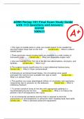 AORN Periop 101 Final Exam Study Guide with 113 Questions and Answers scored 100%!!!