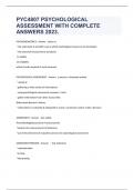 PYC4807 PSYCHOLOGICAL ASSESSMENT WITH COMPLETE ANSWERS 2023.