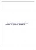 Test Bank Physical Examination and Health Assessment&comma; 8th Edition by Carolyn Jarvis
