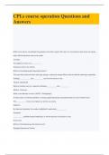 CPLs course operation Questions and Answers