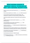 NREMT NATIONAL REGISTRY OF EMERGENCY MEDICAL TECHNICIANS EMT BASIC- (EMT-B NATIONAL REGISTRY STUDY)