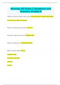 Nursing 163 Exam 2 Questions and Answers Graded A