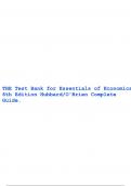 Test Bank for Essentials of Economics 6th Edition Hubbard/O'Brien Complete Guide.