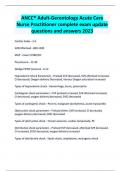 ANCC® Adult-Gerontology Acute Care Nurse Practitioner complete exam update questions and answers 2023