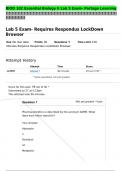 BIOD 102 Essential Biology II Lab 5 Exam- Portage Learning