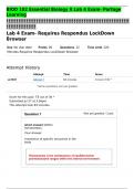 BIOD 102 Essential Biology II Lab 4 Exam- Portage Learning