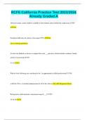 RCFE California Practice Test 2023&sol;2024 Already Graded A