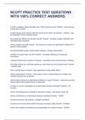 NCCPT PRACTICE TEST QUESTIONS WITH 100&percnt; CORRECT ANSWERS&period;