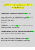 ASNT level 3 Basic Questions and Answers &lpar;Verified Answers&rpar;