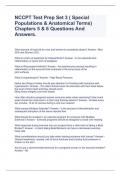 NCCPT Test Prep Set 3 &lpar; Special Populations & Anatomical Terms&rpar; Chapters 5 & 6 Questions And Answers&period;