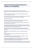 CIW NTA EXAM QUESTIONS WITH COMPLETE ANSWERS&period;
