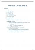 Samenvatting Macro Economie  &lpar;Nederlands&rpar; '22-'23